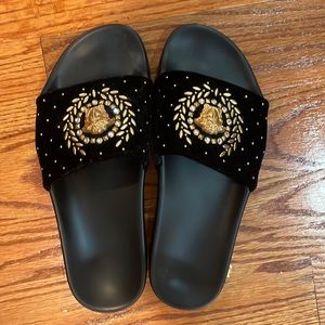 Versace slides gold detailing